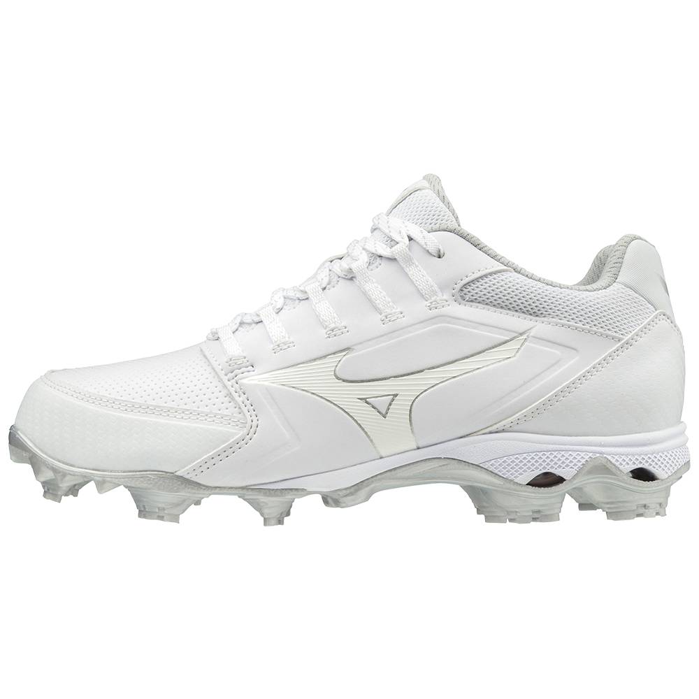 Mizuno Women's 9-Spike Advanced Finch Elite 4 TPU Molded Softball Cleats White (320590-ECX)